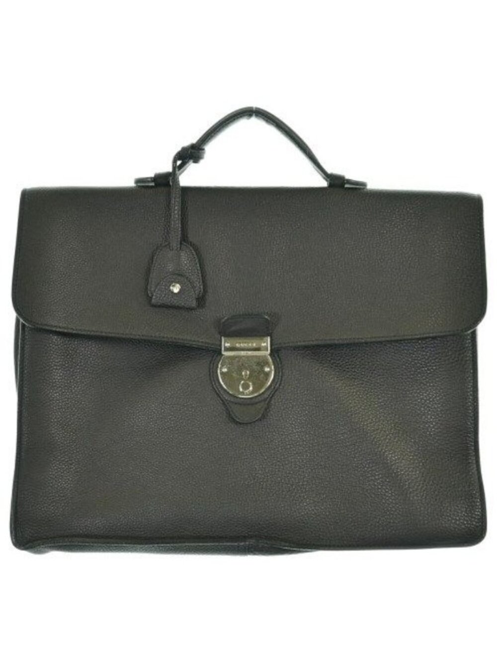 Gucci Leather Briefcase Business Bag Black